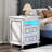 Nightstand With 4-in-1 Charging Station, 2 Drawers & Open Shelf, Vintage Style-1048107083