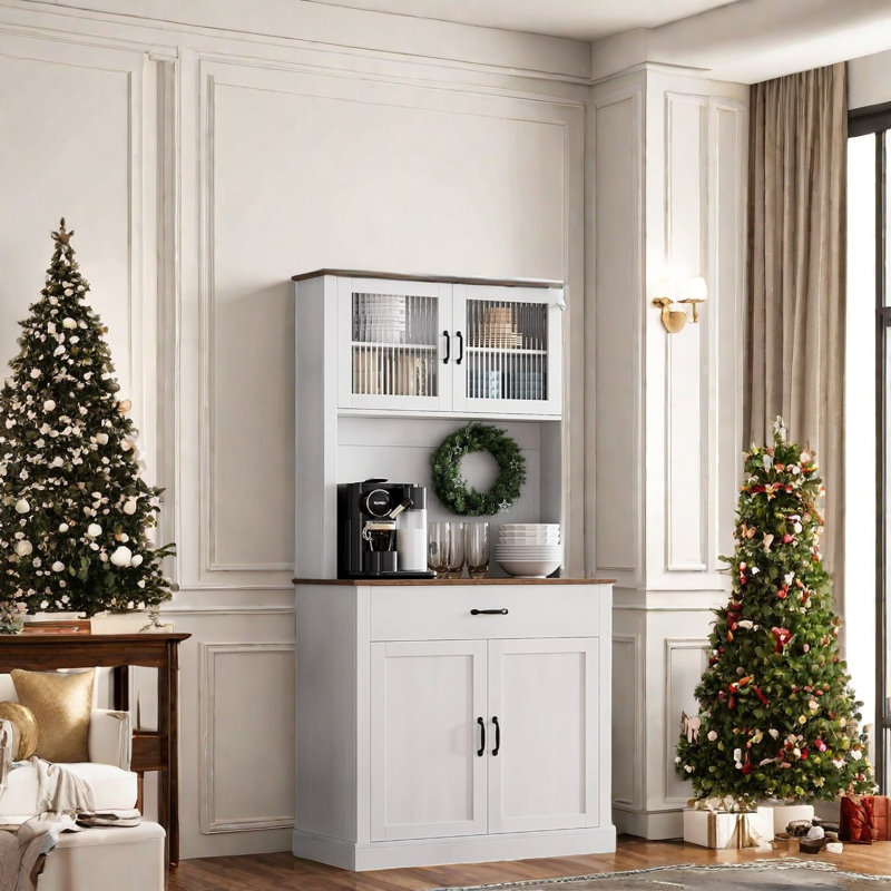 180.3cm Kitchen Pantry, White
