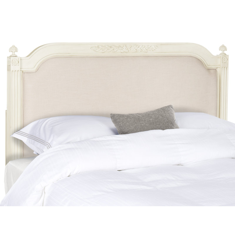 Arine Upholstered Headboard, Rustic Oak/Beige, Full/Double
