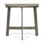 Table bistro semi-ronde pliante en bois d'acacia peu encombrant pour terrasse, finition grise