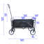 Chariot de plage pliant Wagon Garden (noir)