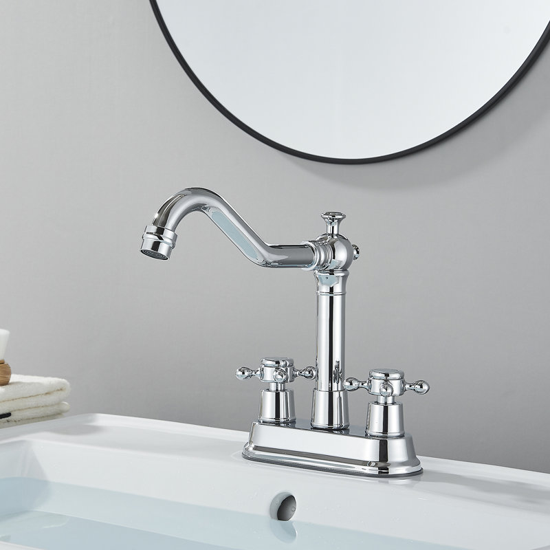Centerset 2-handle Bathroom Faucet, Chrome
