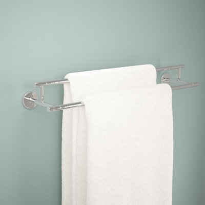 Trinsic 24 in. Double Wall Mount Towel Bar Bath Hardware Accessory