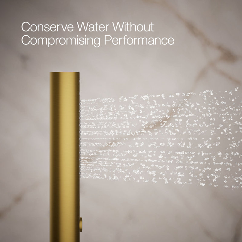 Shift Two-Function Handshower, Multi-Function Handheld Shower Head, 1.75 GPM, Vibrant Brushed Moderne Brass