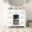 Meuble-lavabo moderne avec lavabo encastré, 2 tiroirs et 2 portes Modern-238347441