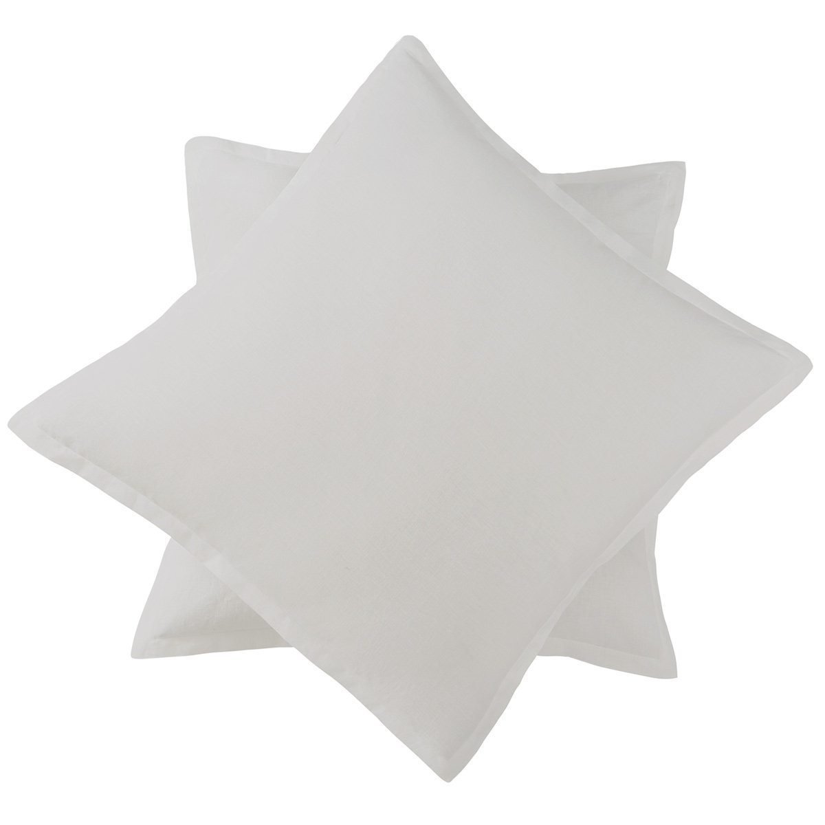 Washed Belgian Linen Fringed Pillow Cover, Stone