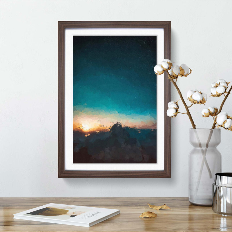 Stars Above California - Picture Frame Graphic Art Print, Walnut Framed, 87cm H x 62cm W x 2cm D