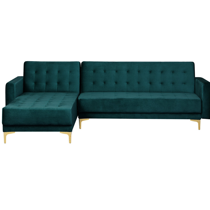 Prentice 4 Seater Sofa Bed, Left Hand Facing, Green