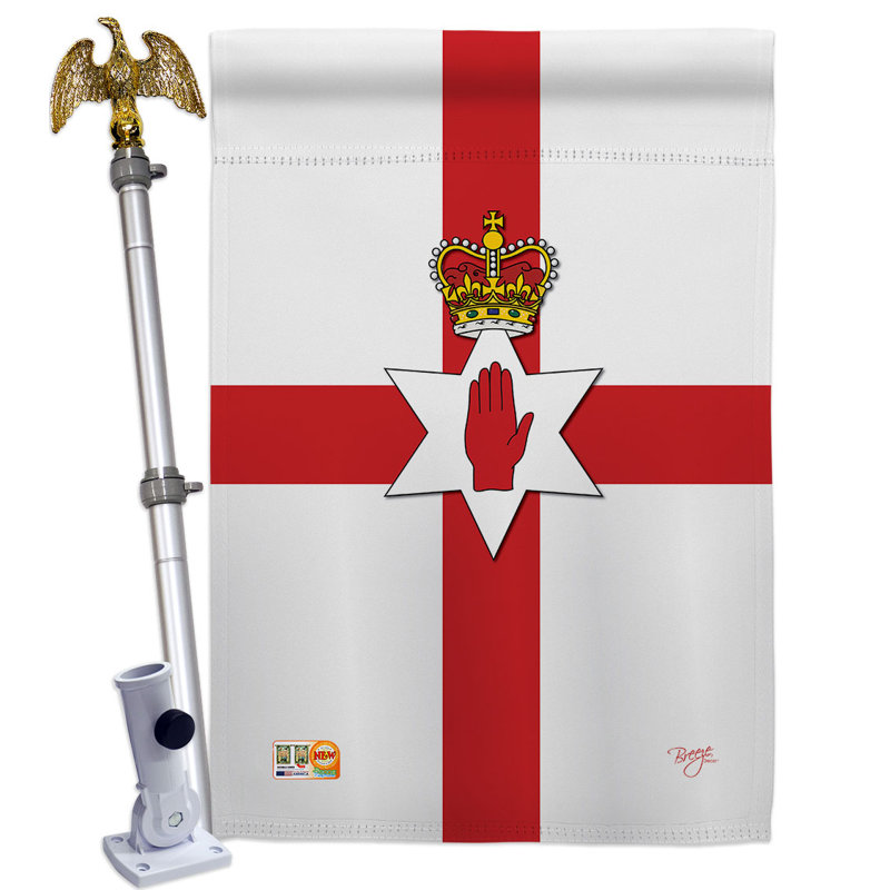 Ensemble de drapeaux en polyester 2 côtés 40 x 28 po
