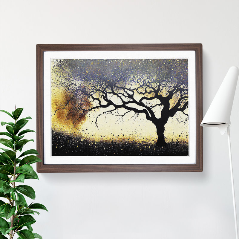 Delicious Oak Tree - Framed Print, 34cm H x 46cm W x 2cm D, Walnut
