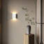 Ensemble de 2 appliques murales pour l'intérieur et le bas de la chambre à coucher, appliques murales d'extérieur à DEL à intensité variable, porche moderne de 7,8 pouces, lampe murale imperméable Ip65 pour cour, 120-277 V, 14 W 3000 K CRI90 de couleur blanche