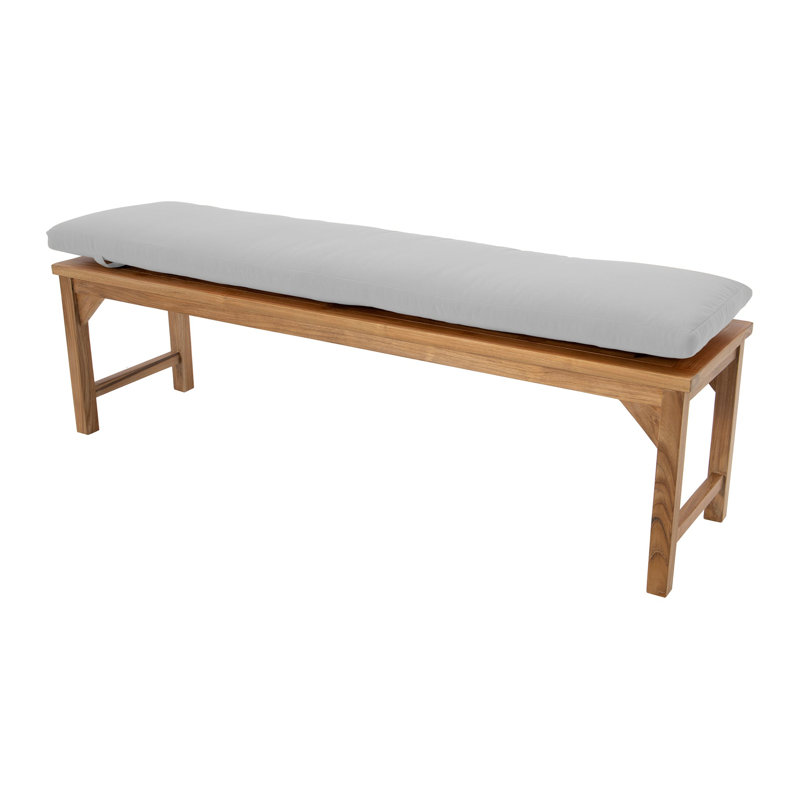 Banc de jardin en teck Velay, H 18 po x l 72 po x P 15,25 po, Naturel