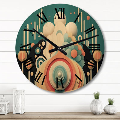 Horloge murale moderne en bois Ranna