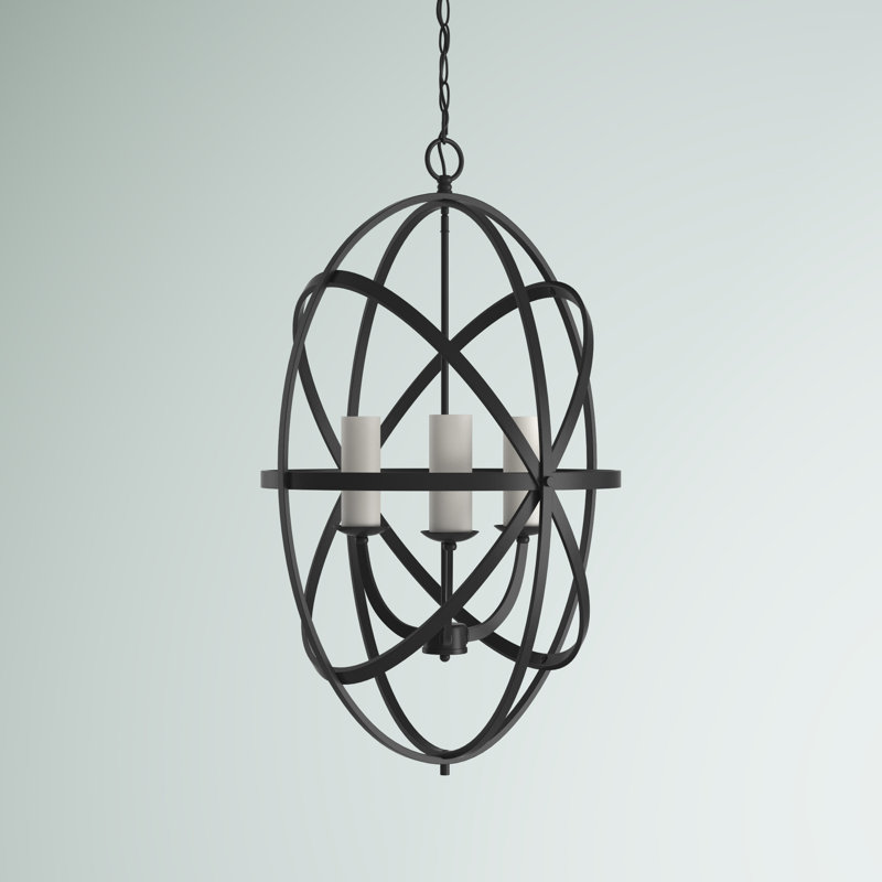 Grammont 3 - Light Dimmable Globe Chandelier, Bronze