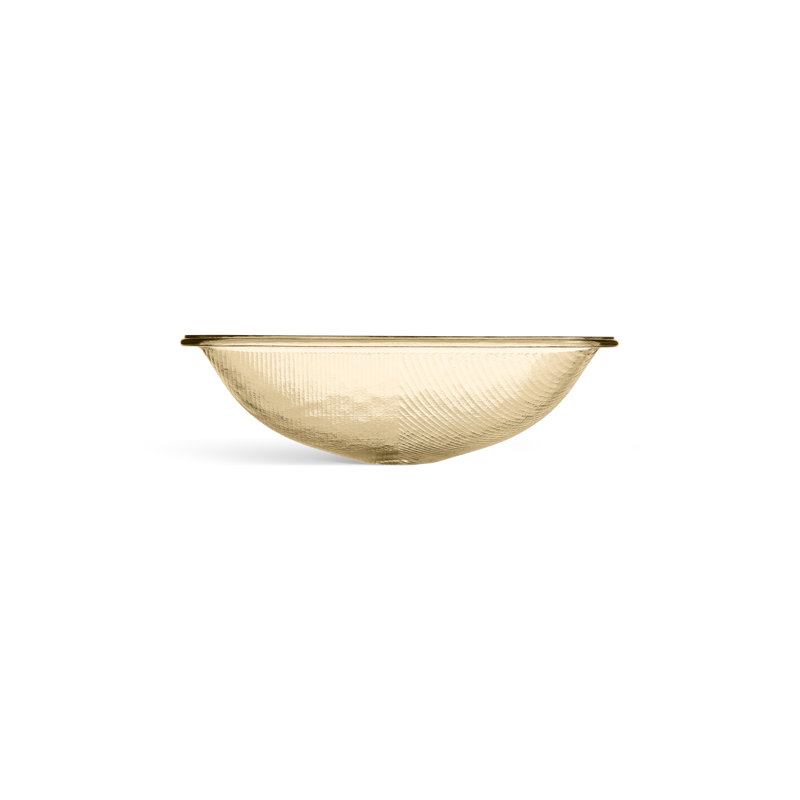 Yepsen Glass Undermount Bathroom Sink, Gold Translucent