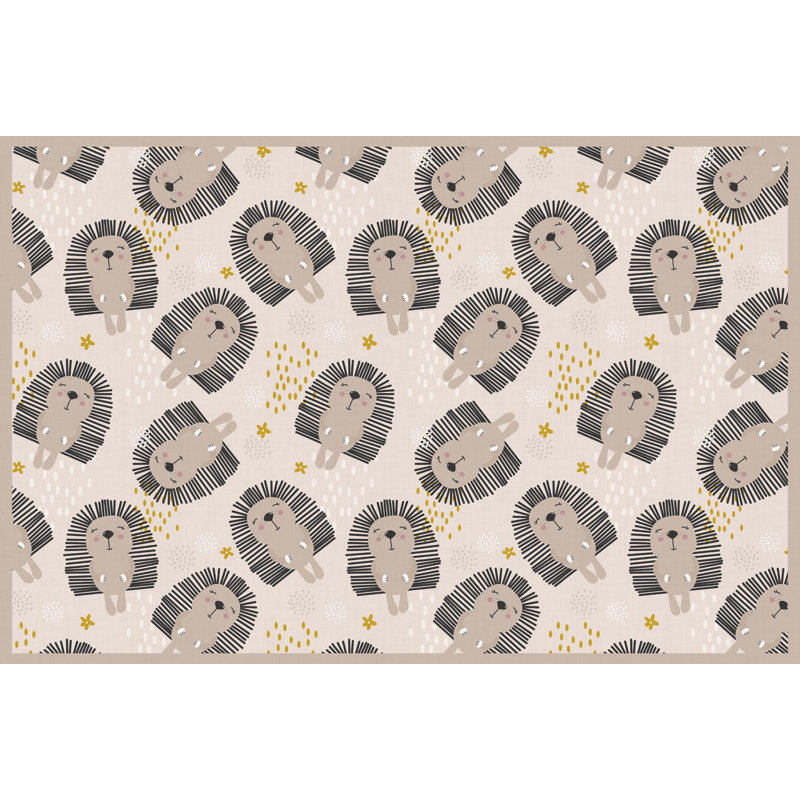 Saarim Vinyl Machine Printed Area Rug, Rectangle 100 x 150cm