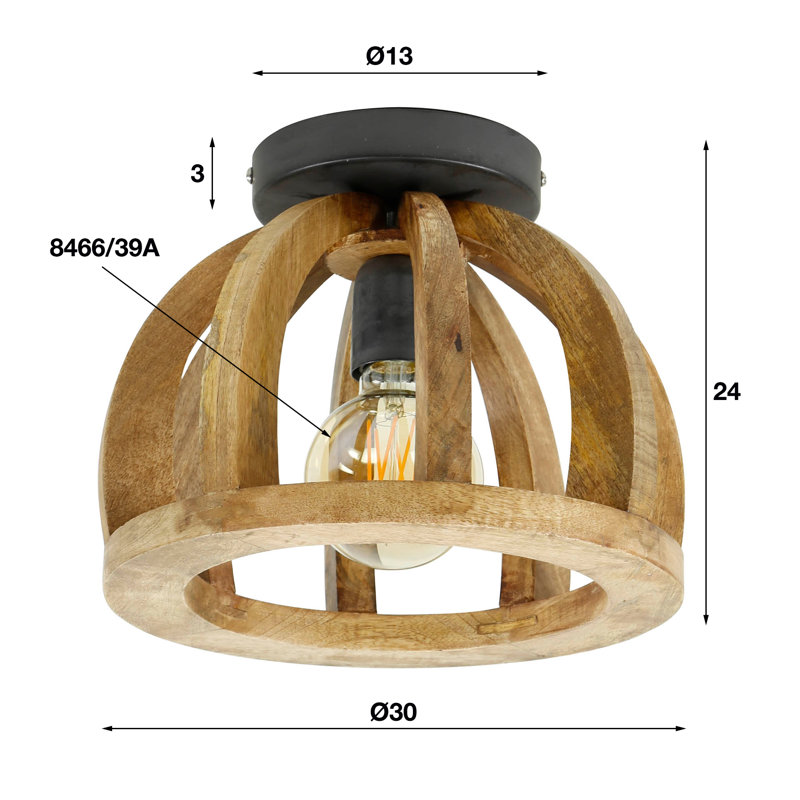 Pepijn 3-Light 108cm Semi Flush Mount