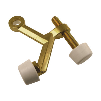 Door Stops Collection Hinge Pin Door Stop Brass 1-7/8 Inch x 5/8 Inch Polished Brass Finish