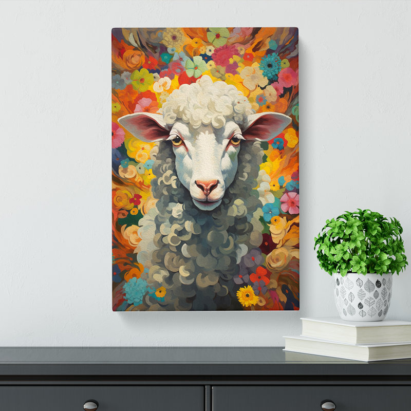 Sheep Orphism - Wrapped Canvas, 76cm H x 50cm W x 3cm D