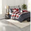 Ensemble de literie 7 pièces Rustic Farmhouse, tissu en polyester à chevrons, édredon confortable pour grand lit