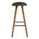 Azizbek Modern 26" Counter Height Backless Bar Stool with Footrest in Faux Leather and Wood