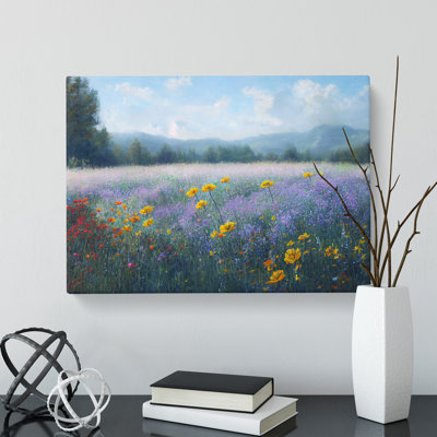 Distinguished Wildflowers Floral - Wrapped Canvas