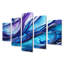 «Inner Nebula Deep Blue - Waves», art mural sur toile, 5 pièces-1133264503