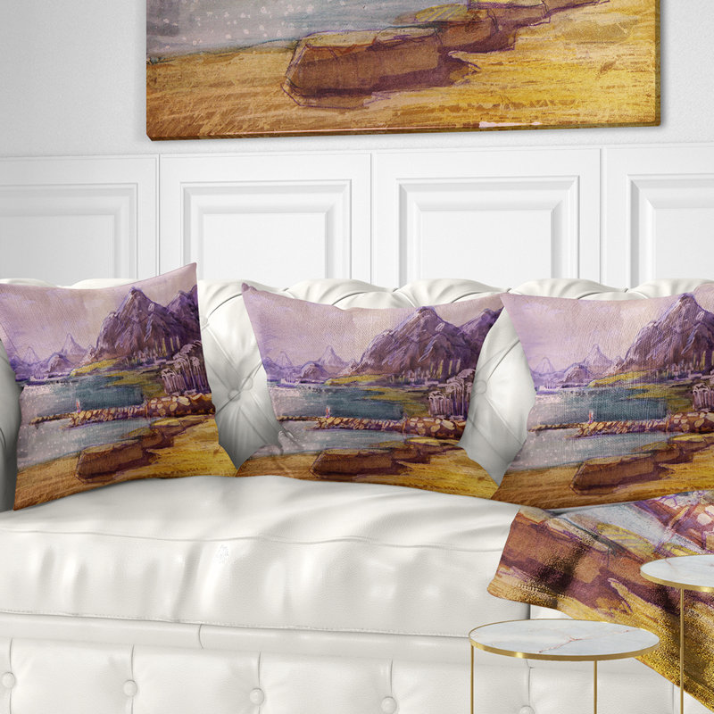 Coussin Schafer Landscape Hills, 18 po x 18 po, Coussin décoratif