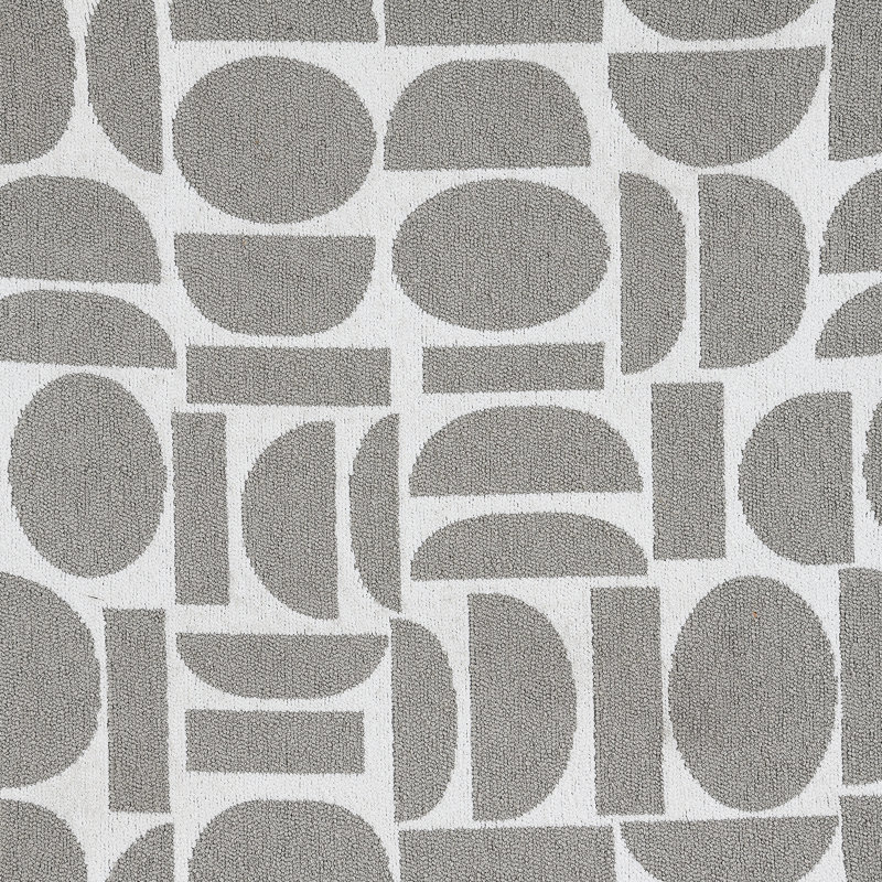 Canapé gris en chenille avec 3 coussins