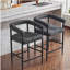 Ensemble de 2 tabourets de bar modernes en tissu de velours, tabouret de bar avec structure en métal et accoudoirs, tabouret de bar pour îlot de cuisine, restaurant