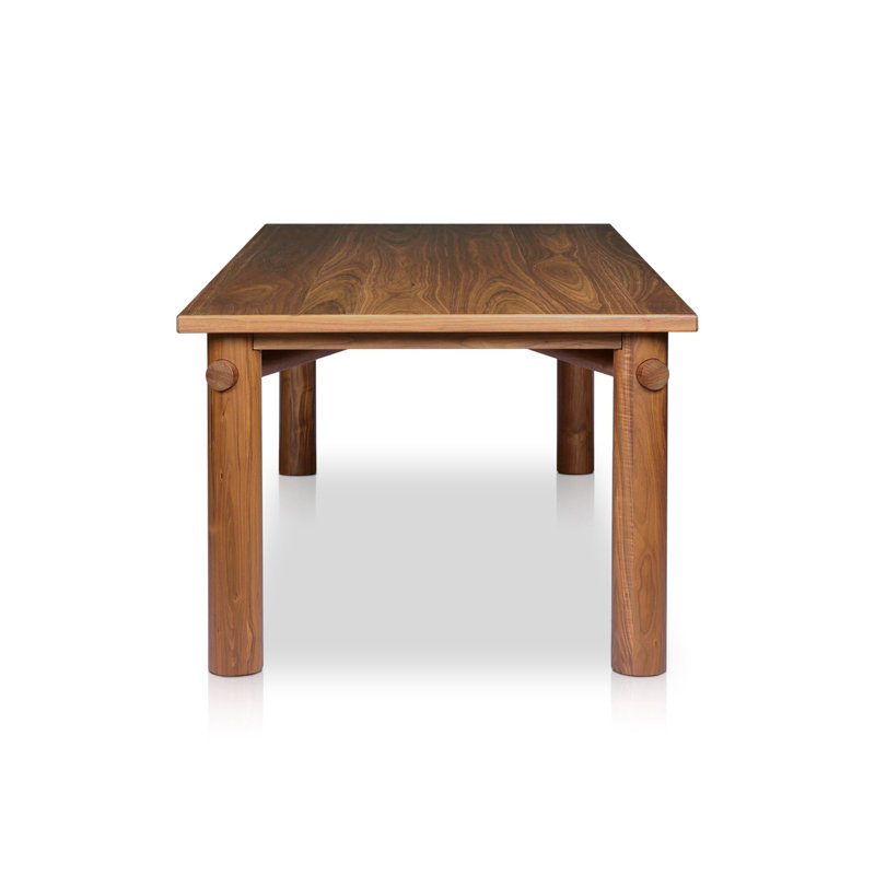 Walnut and MDF Rectangular Dining Table for 8