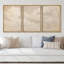 «Neutral Beige Cloudscape Minimalist Abstract Sky Landscape Wall Art Decor», impression sur toile 3 pièces-129189718-129189715