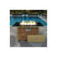 Foyer de table 43 po au gaz propane, foyer extérieur rectangulaire en osier à tissage ouvert de 60000 BTU avec pare-vent en verre pour terrasse extérieure - jaune et jaune moutarde