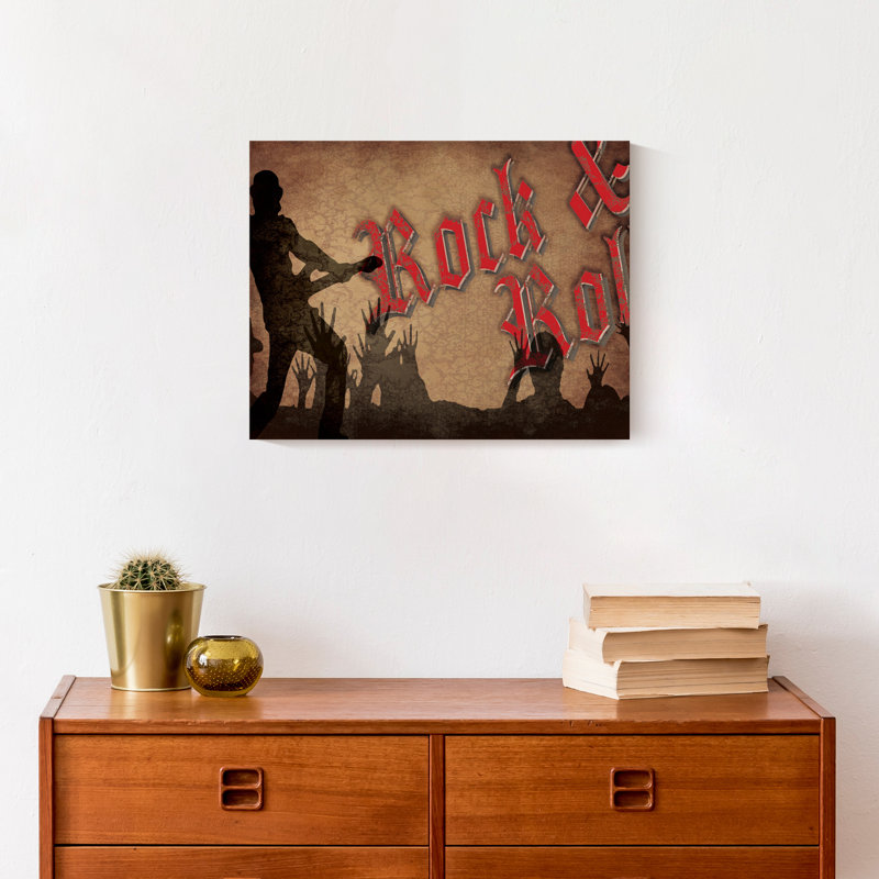 Rock and Roll Band sur toile, H 11 po x l 14 po x P 1,25 po