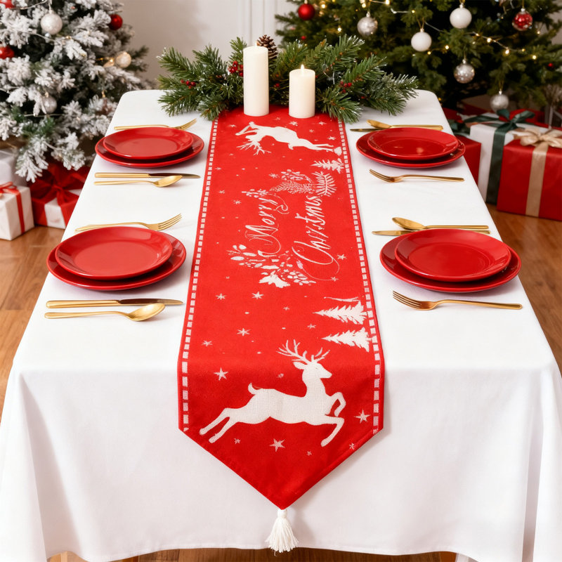 Chemin de table de Noël de Noël, A