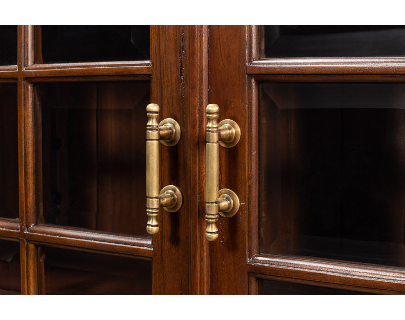 Morgan Solid Wood Bookcase, Walnut/Dark Brown