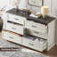 Ensemble de chambre à coucher 3 pièces, commode 6 tiroirs et tables de chevet-1458455078
