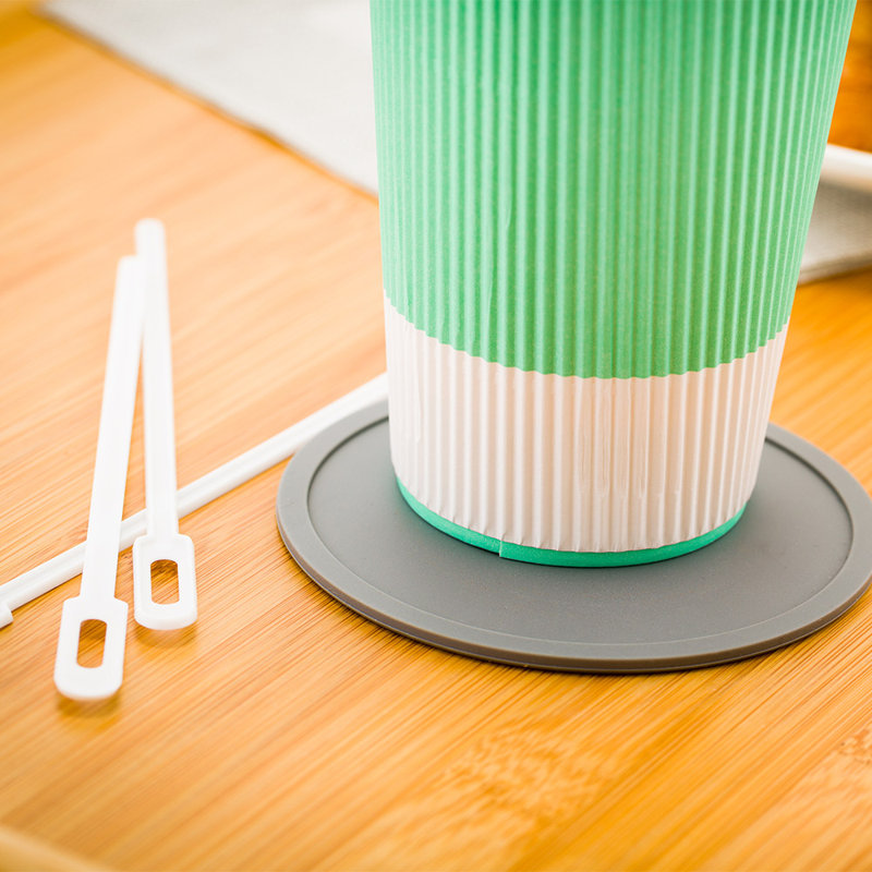 Sous-verre en silicone antidérapant, Gris