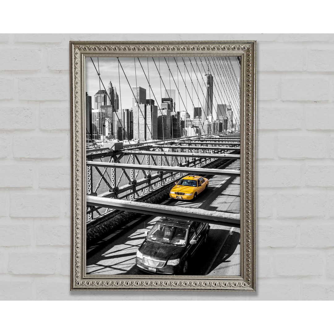 Brooklyn Bridge Yellow Cab NYC - Druck