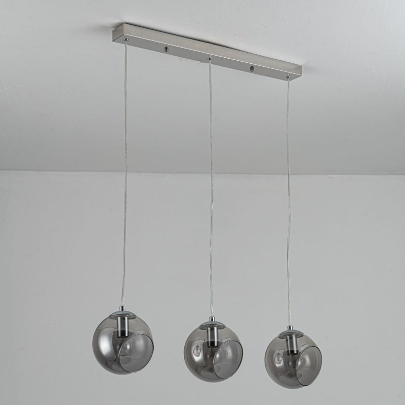 3 - Light Polished Chrome Kitchen Island Pendant