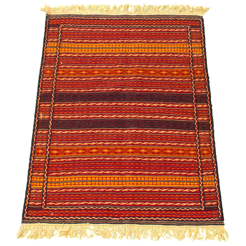 Tapis décoratif en laine noué à la main de conception unique 3 pi 3 po x 4 pi 11 po noué à la main new age kashkoli