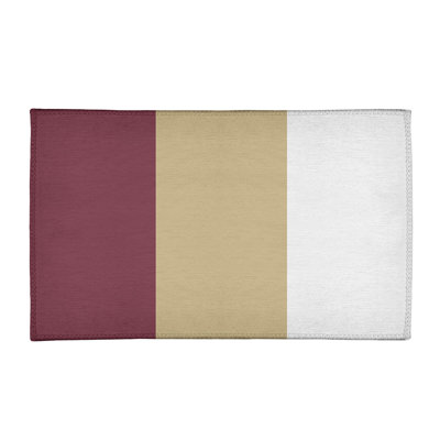 Tapis de zone rouge/beige