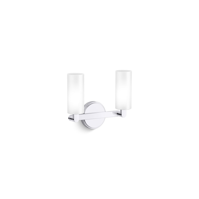 Crue Two-Light Sconce, Polished Chrome