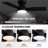 32'' Small Ceiling Fan With Led Lights & Remote Control