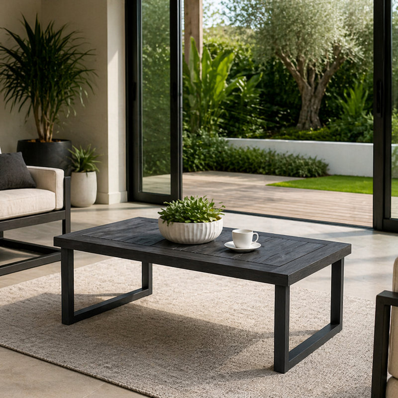 Table de salle à manger en bois d'acacia pour l'extérieur
