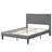 Upholstered Full Size Headboard Bed Frame, Mattress Foundation With Strong Wood Slats, Gray, No Box Spring Required, Easy Assembly, 500 Lbs Max Weight Bearing Restraint Limit Capacity Modern
