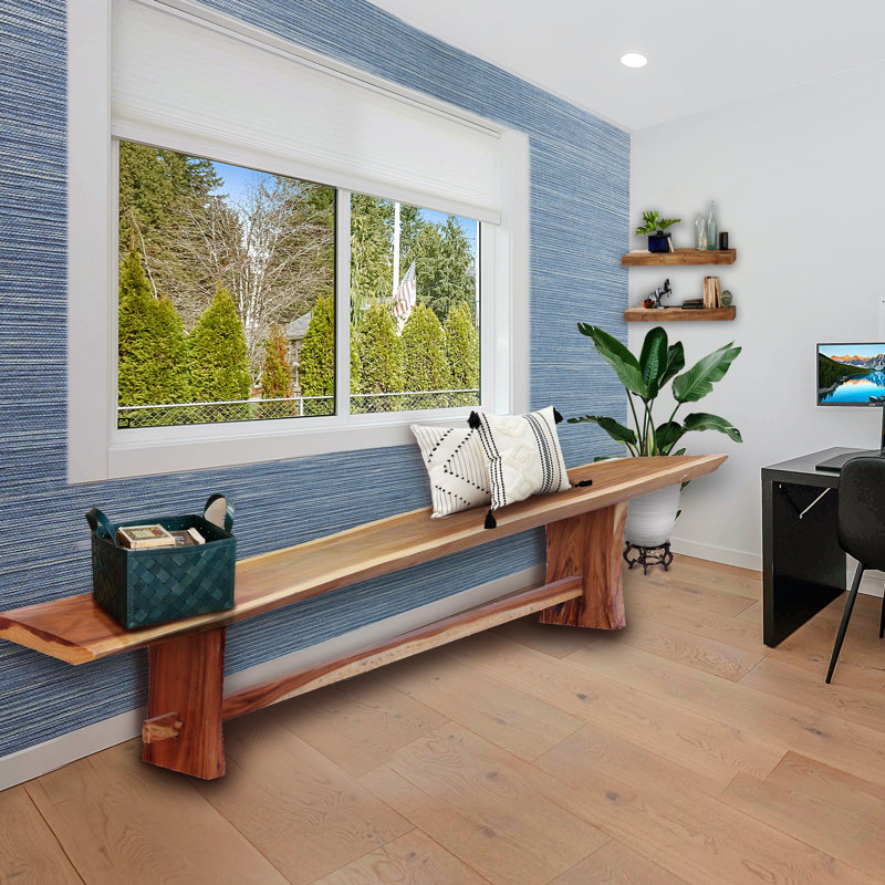 Banc en bois massif Cardoza, H 19 po x l 118 po x P 16 po