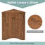 Armoire de rangement au sol, armoire de rangement triangulaire brune avec tablettes réglables, armoire de plancher autoportante pour la cuisine à domicile