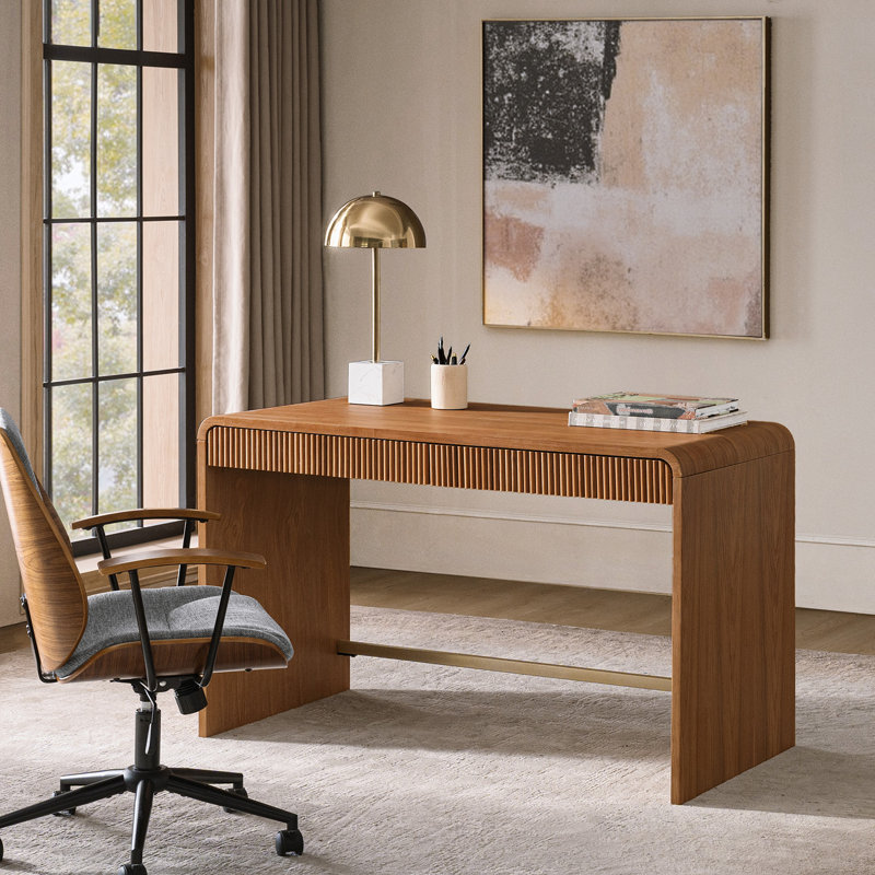 Bureau cannelé à 2 tiroirs l 49,5 po Kaybri, Gland