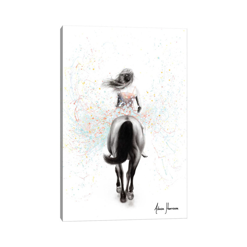 Finding Her Way by Ashvin Harrison - Wrapped Canvas Painting, 20.32 cm H x 30.48 cm W
